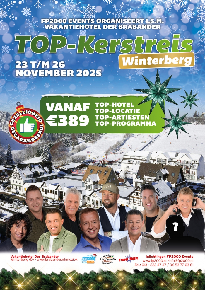 TOP-Kerstreis 23 t/m 26 november 2025